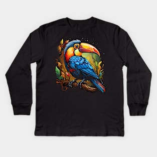 Toucan Rainbow Kids Long Sleeve T-Shirt